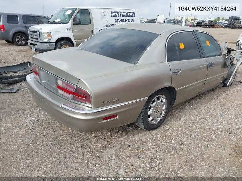 2000 Buick Park Avenue VIN: 1G4CW52KXY4154254 Lot: 44879668