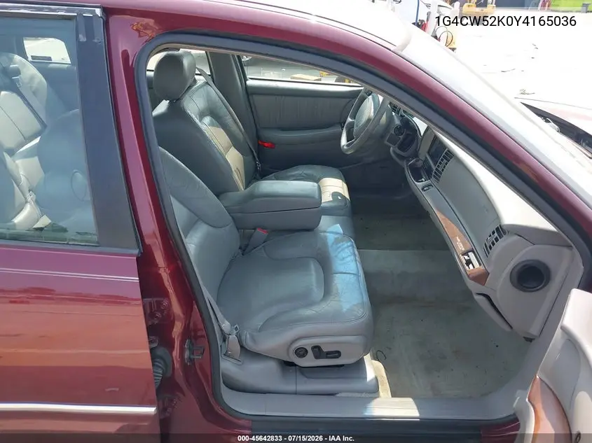 2000 Buick Park Avenue VIN: 1G4CW52K0Y4165036 Lot: 45642833