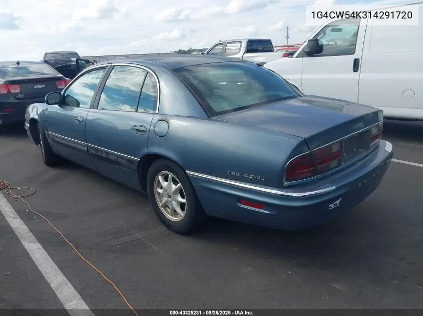 2001 Buick Park Avenue VIN: 1G4CW54K314291720 Lot: 43325231