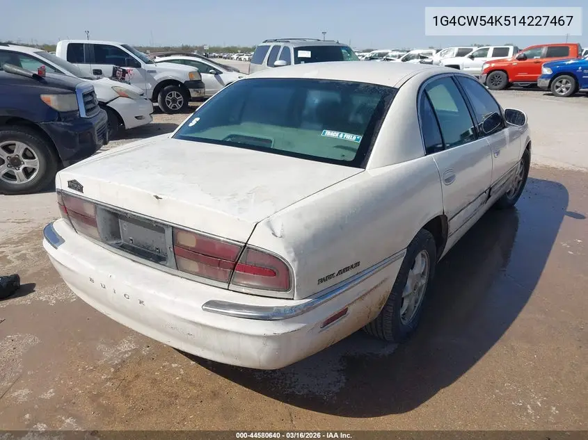 2001 Buick Park Avenue VIN: 1G4CW54K514227467 Lot: 44580640