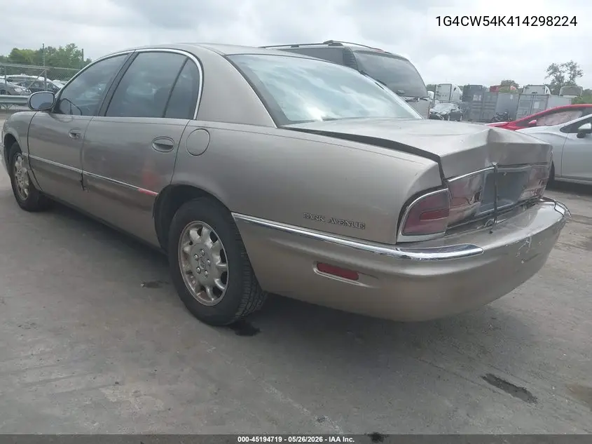 2001 Buick Park Avenue VIN: 1G4CW54K414298224 Lot: 45194719