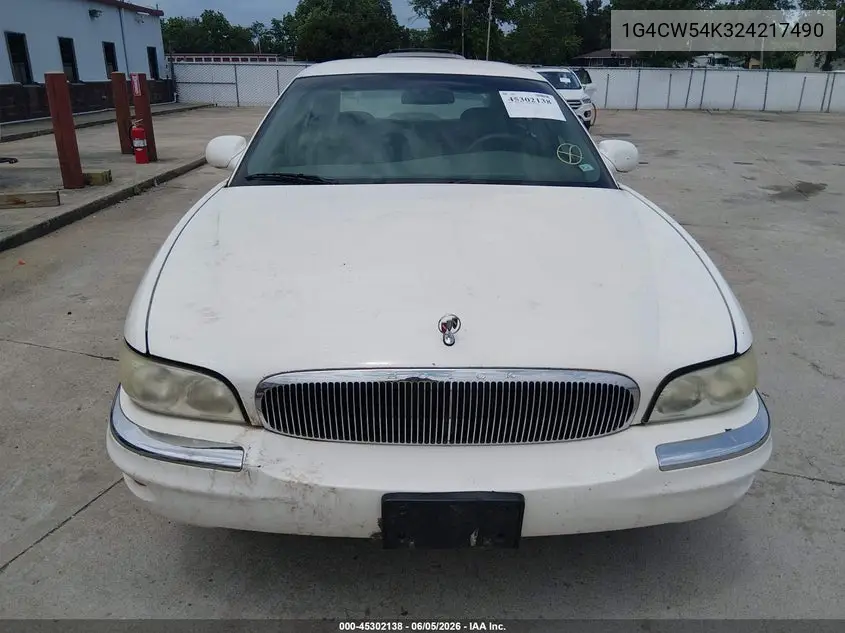 2002 Buick Park Avenue VIN: 1G4CW54K324217490 Lot: 45302138