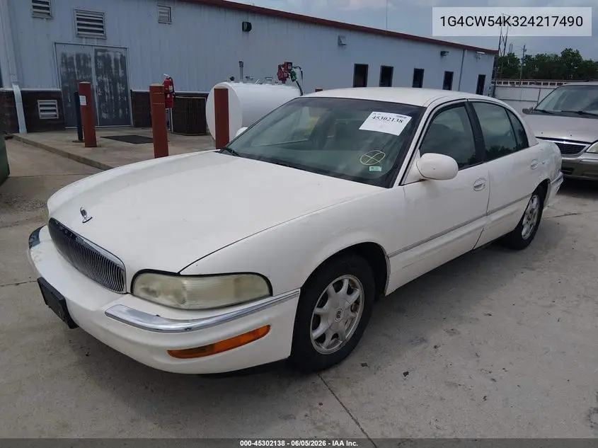 2002 Buick Park Avenue VIN: 1G4CW54K324217490 Lot: 45302138