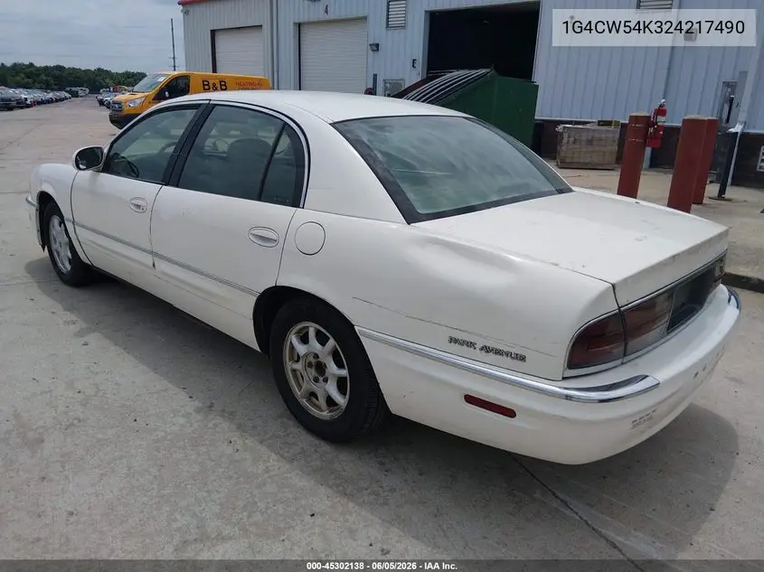 2002 Buick Park Avenue VIN: 1G4CW54K324217490 Lot: 45302138