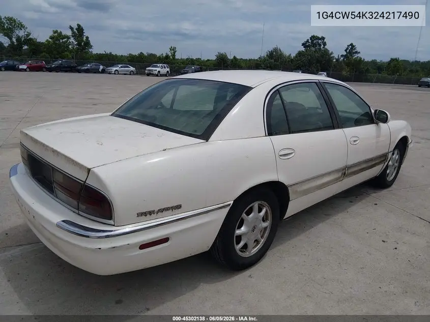 2002 Buick Park Avenue VIN: 1G4CW54K324217490 Lot: 45302138