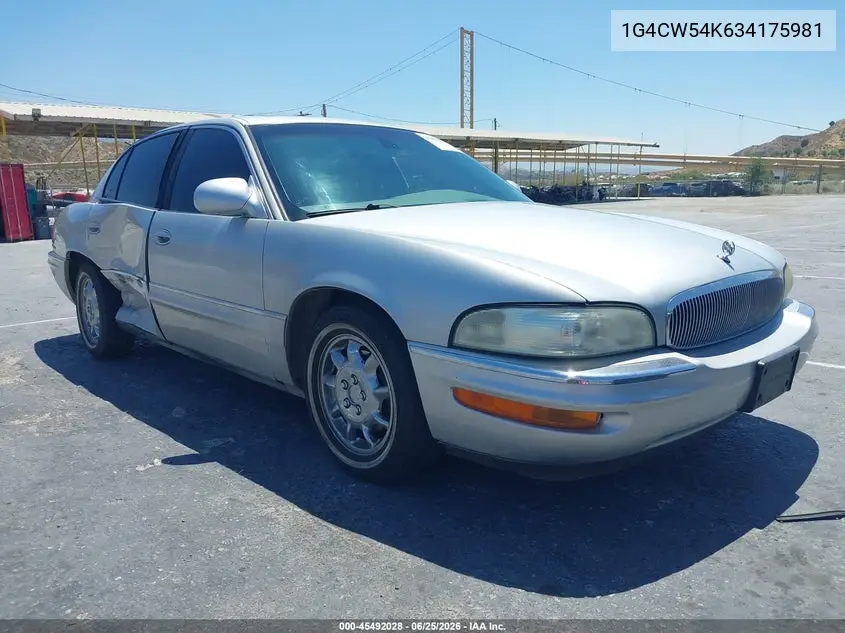 2003 Buick Park Avenue VIN: 1G4CW54K634175981 Lot: 45492028