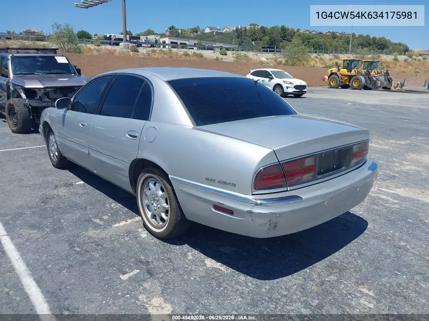 2003 Buick Park Avenue VIN: 1G4CW54K634175981 Lot: 45492028