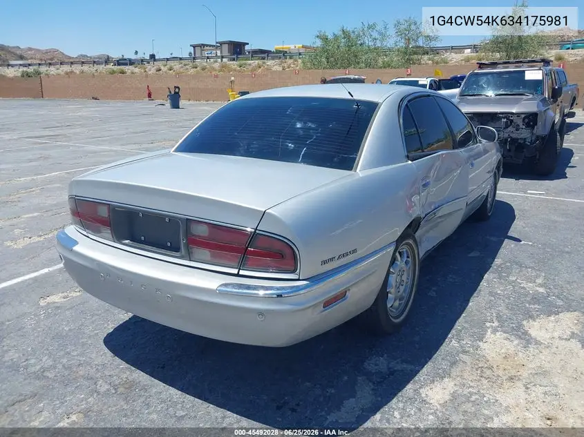 2003 Buick Park Avenue VIN: 1G4CW54K634175981 Lot: 45492028