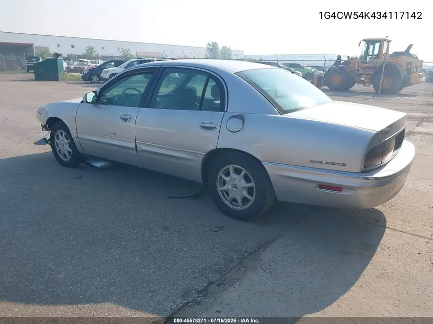 2003 Buick Park Avenue VIN: 1G4CW54K434117142 Lot: 45578271