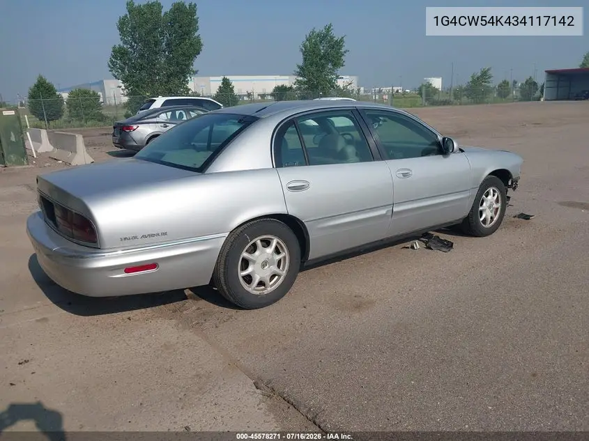 2003 Buick Park Avenue VIN: 1G4CW54K434117142 Lot: 45578271