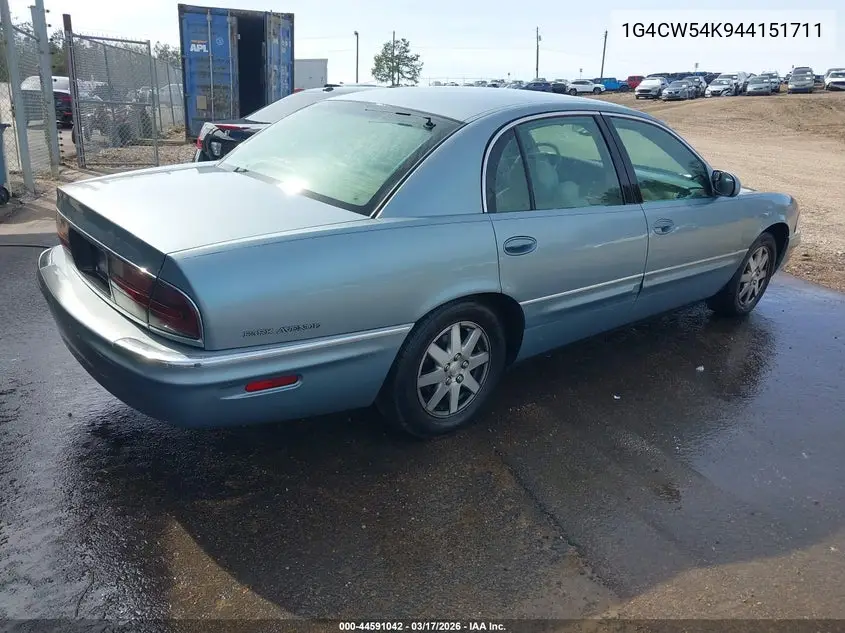 2004 Buick Park Avenue VIN: 1G4CW54K944151711 Lot: 44591042