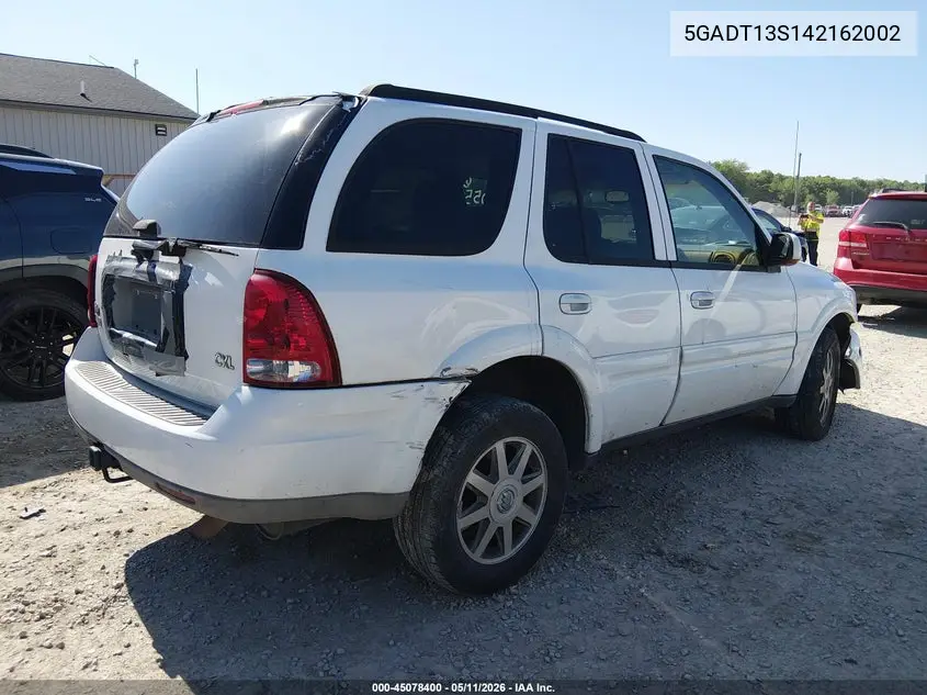 2004 Buick Rainier Cxl Plus VIN: 5GADT13S142162002 Lot: 45078400