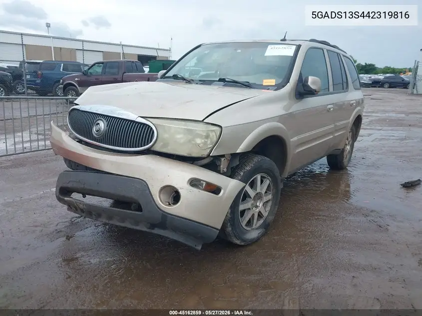 2004 Buick Rainier Cxl VIN: 5GADS13S442319816 Lot: 45162859