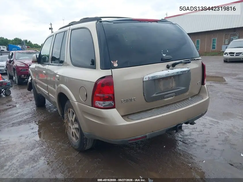 2004 Buick Rainier Cxl VIN: 5GADS13S442319816 Lot: 45162859
