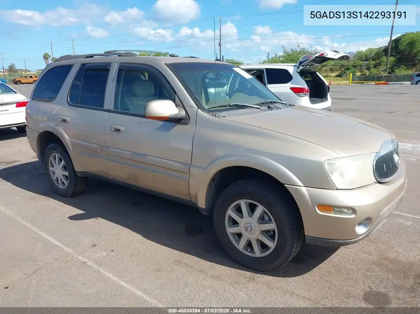 2004 Buick Rainier Cxl Plus VIN: 5GADS13S142293191 Lot: 45530394