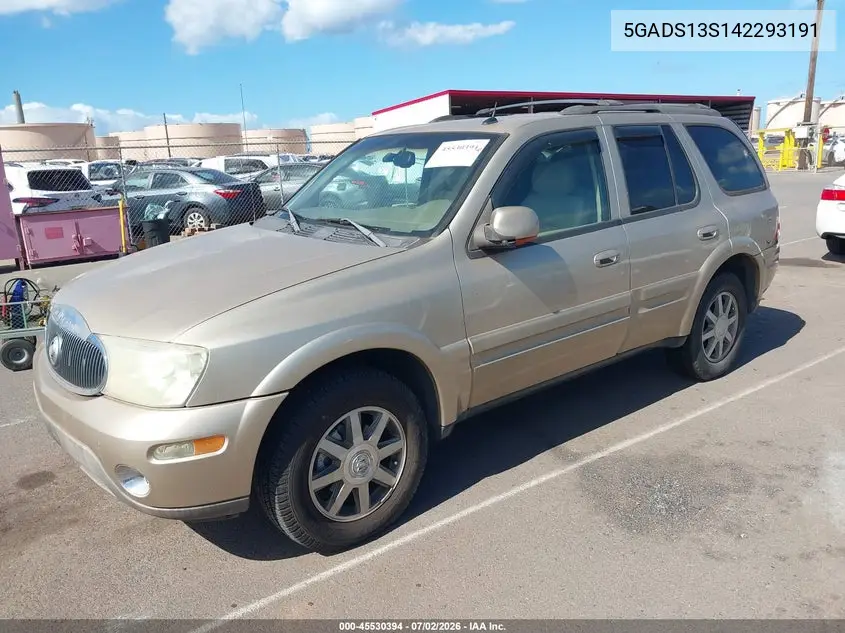 2004 Buick Rainier Cxl Plus VIN: 5GADS13S142293191 Lot: 45530394
