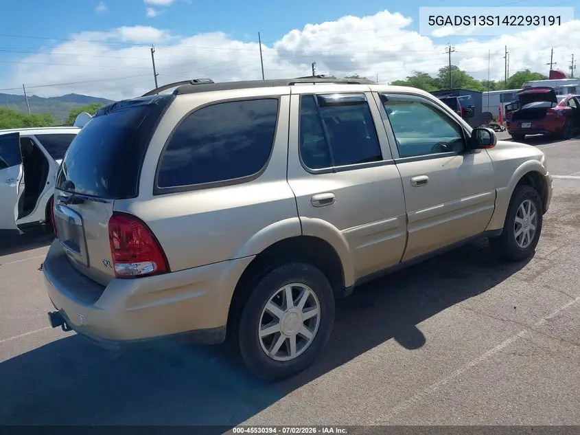 2004 Buick Rainier Cxl Plus VIN: 5GADS13S142293191 Lot: 45530394