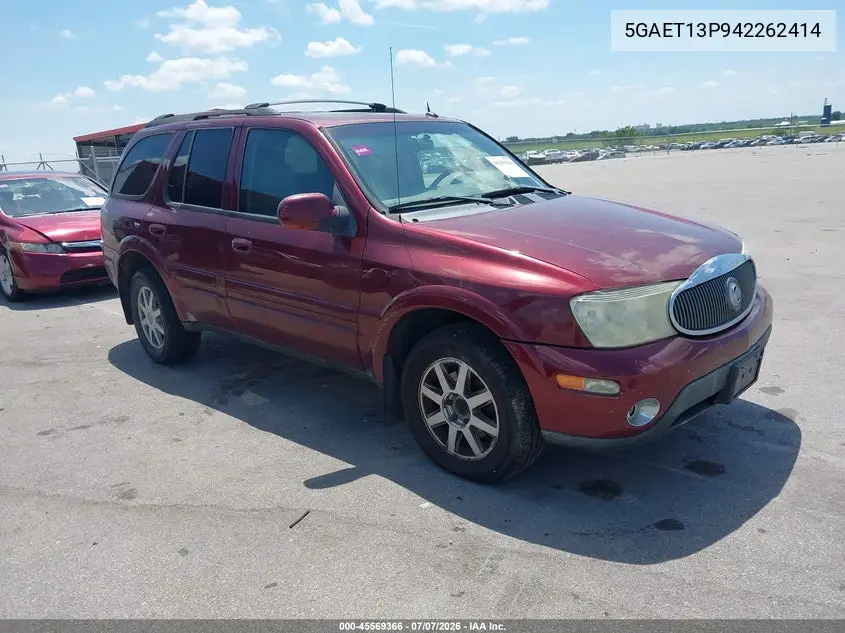 2004 Buick Rainier Cxl VIN: 5GAET13P942262414 Lot: 45569366
