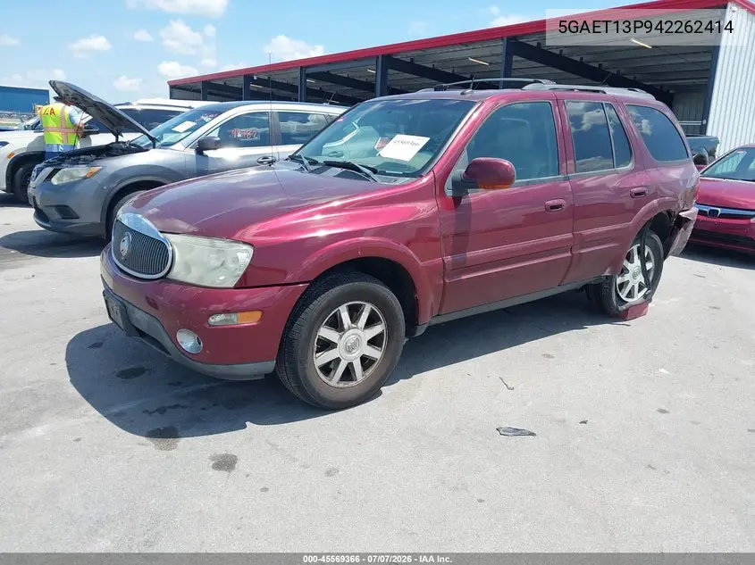 2004 Buick Rainier Cxl VIN: 5GAET13P942262414 Lot: 45569366