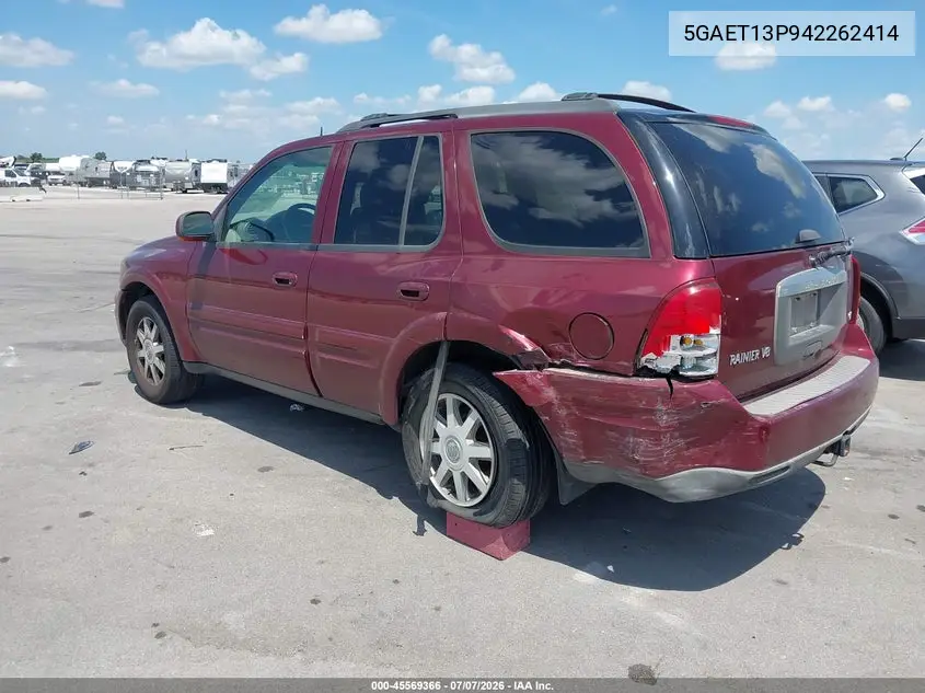 2004 Buick Rainier Cxl VIN: 5GAET13P942262414 Lot: 45569366
