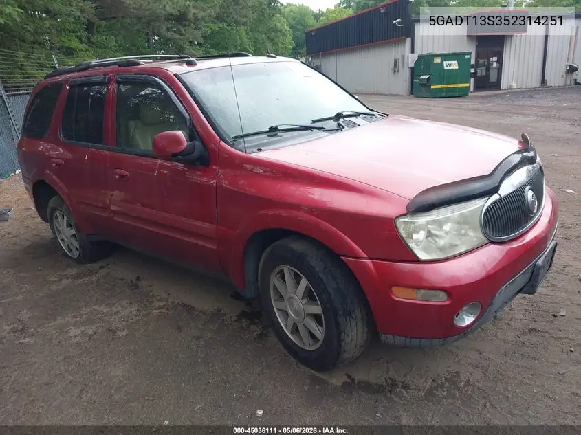 2005 Buick Rainier Cxl VIN: 5GADT13S352314251 Lot: 45036111