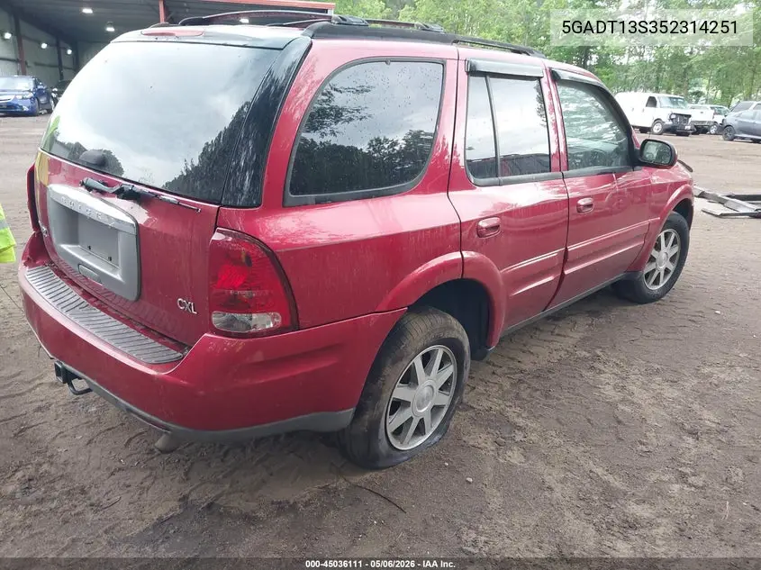 2005 Buick Rainier Cxl VIN: 5GADT13S352314251 Lot: 45036111