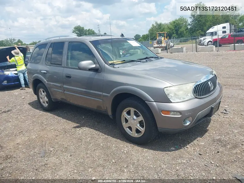 2007 Buick Rainier Cxl VIN: 5GADT13S172120451 Lot: 45554193