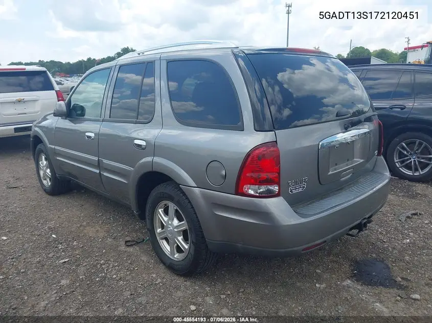 2007 Buick Rainier Cxl VIN: 5GADT13S172120451 Lot: 45554193