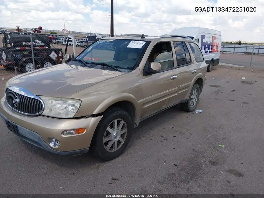 2007 Buick Rainier Cxl VIN: 5GADT13S472251020 Lot: 45564754