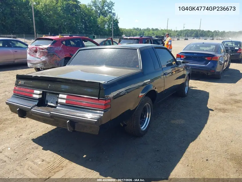 1986 Buick Regal T-Type VIN: 1G4GK4774GP436673 Lot: 45396800