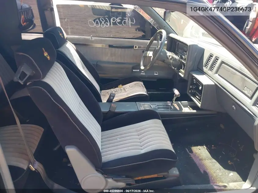 1986 Buick Regal T-Type VIN: 1G4GK4774GP436673 Lot: 45396800