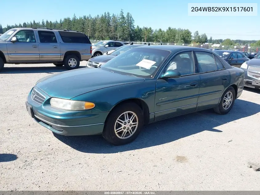 1999 Buick Regal Ls VIN: 2G4WB52K9X1517601 Lot: 45608857