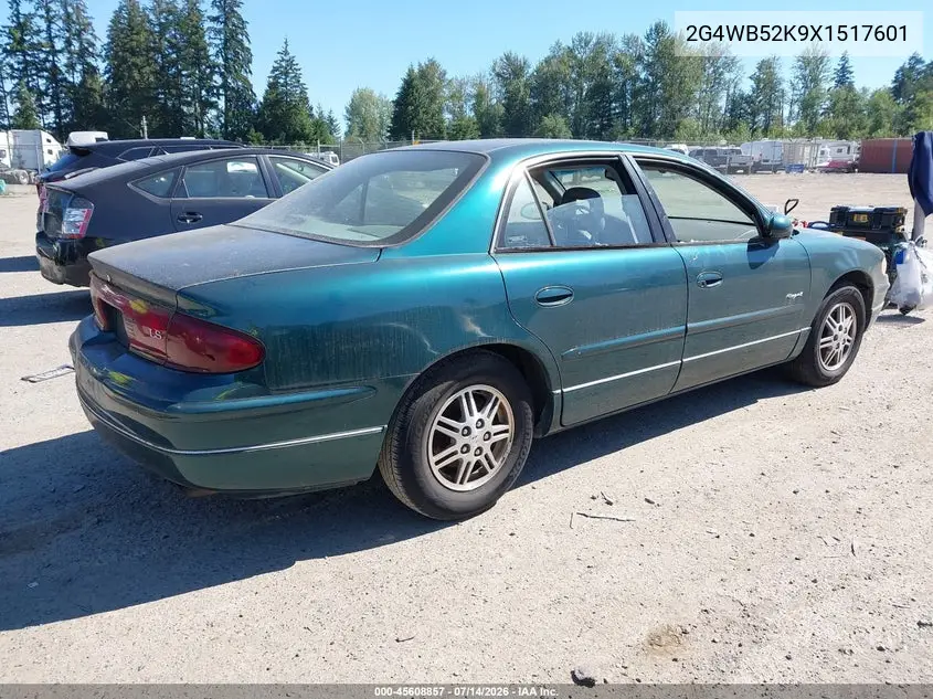 1999 Buick Regal Ls VIN: 2G4WB52K9X1517601 Lot: 45608857