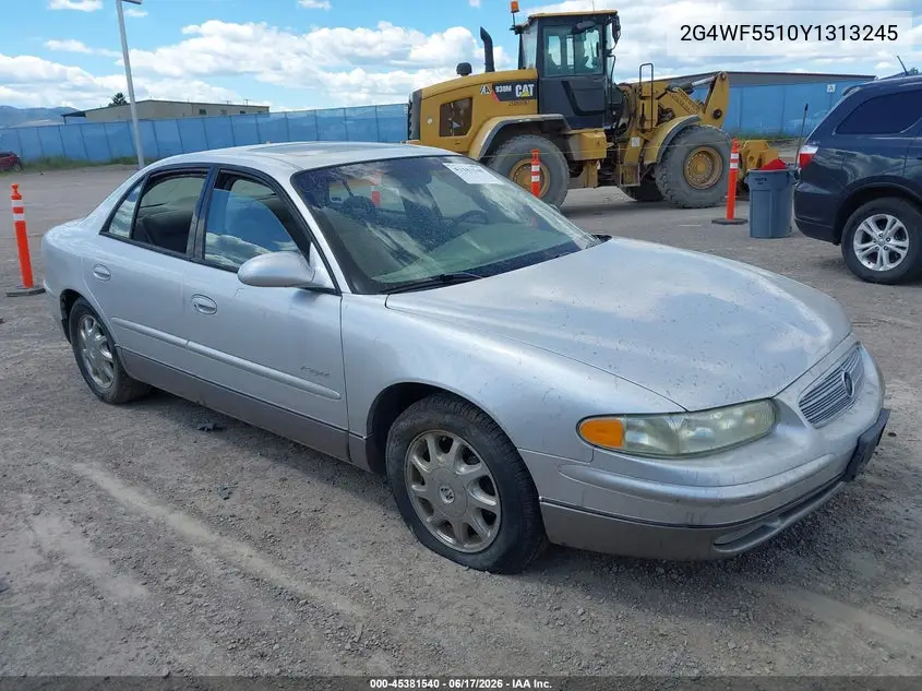 2000 Buick Regal Gs VIN: 2G4WF5510Y1313245 Lot: 45381540