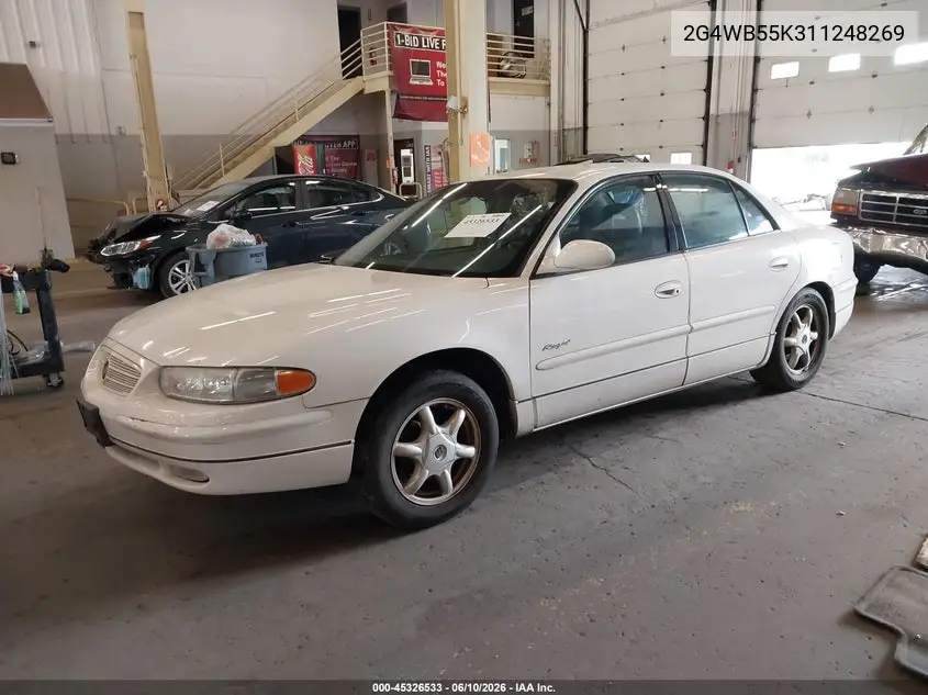 2001 Buick Regal Ls VIN: 2G4WB55K311248269 Lot: 45326533
