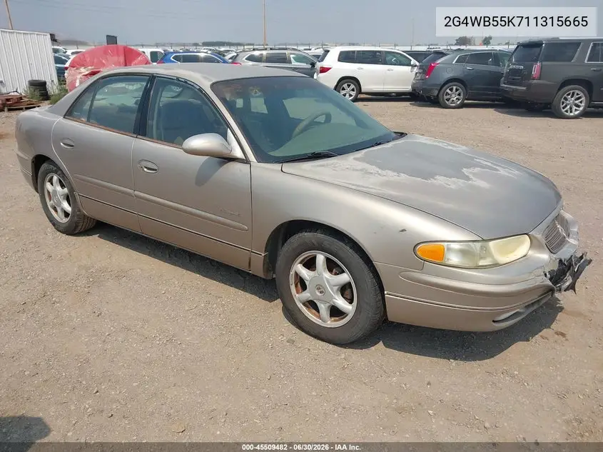 2001 Buick Regal Ls VIN: 2G4WB55K711315665 Lot: 45509482