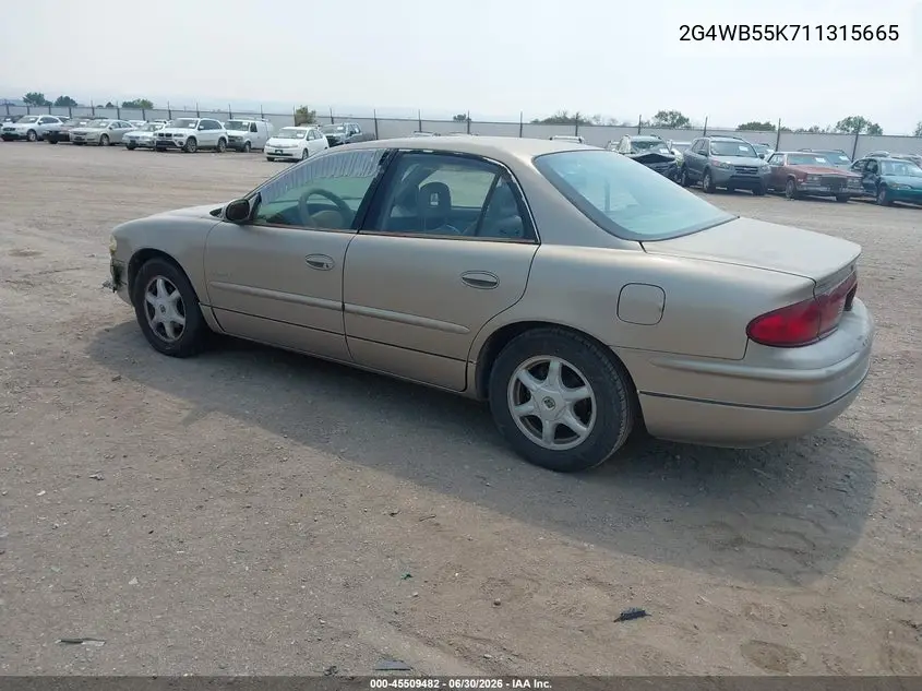 2001 Buick Regal Ls VIN: 2G4WB55K711315665 Lot: 45509482