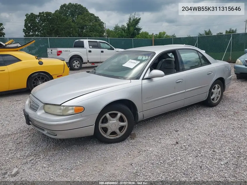 2001 Buick Regal Ls VIN: 2G4WB55K311315646 Lot: 45566802