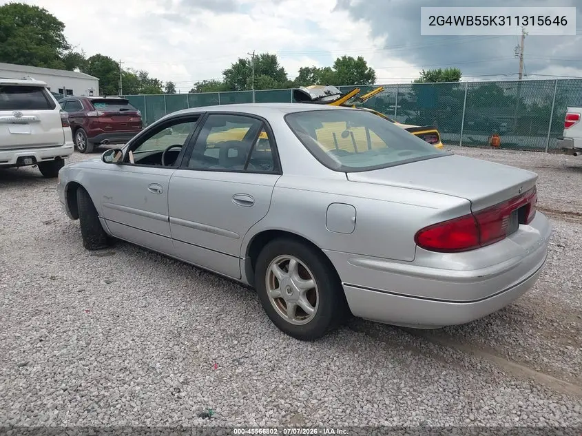 2001 Buick Regal Ls VIN: 2G4WB55K311315646 Lot: 45566802