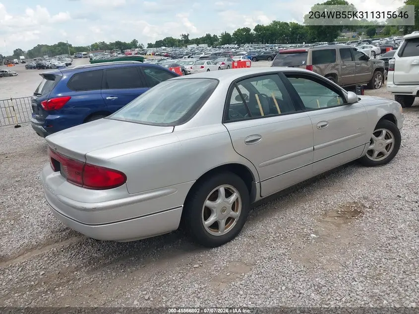 2001 Buick Regal Ls VIN: 2G4WB55K311315646 Lot: 45566802