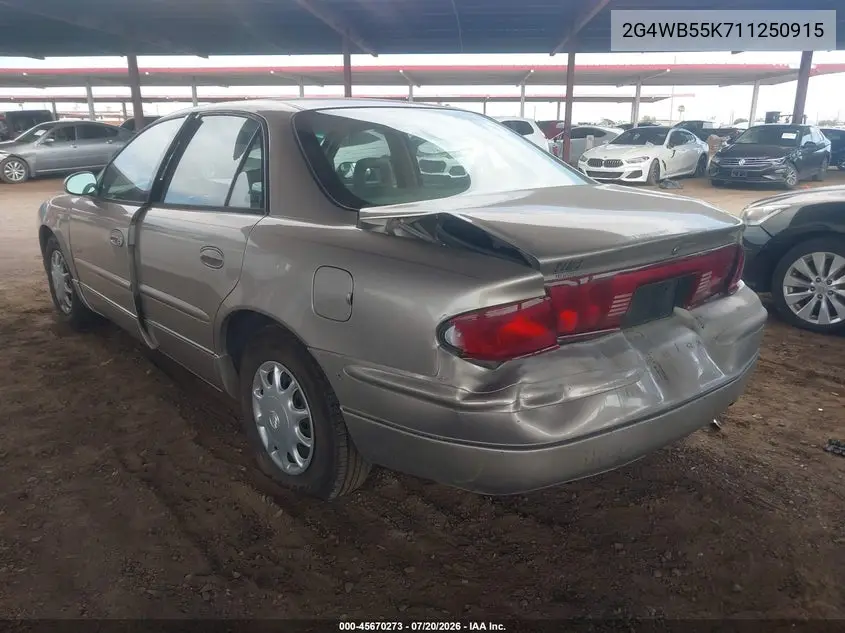 2001 Buick Regal Ls VIN: 2G4WB55K711250915 Lot: 45670273