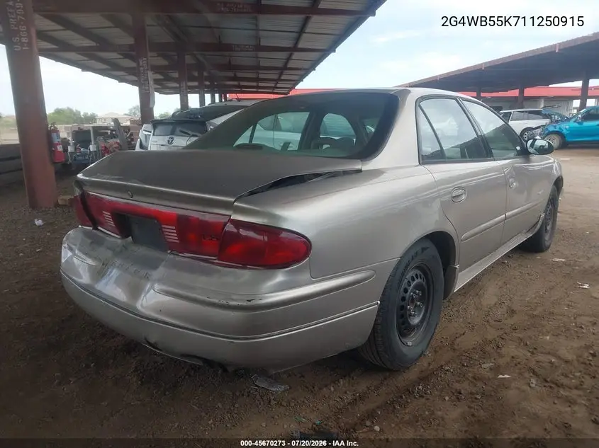 2001 Buick Regal Ls VIN: 2G4WB55K711250915 Lot: 45670273