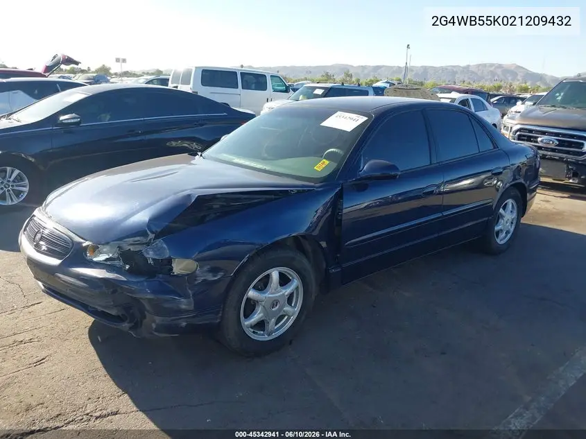 2002 Buick Regal Ls VIN: 2G4WB55K021209432 Lot: 45342941