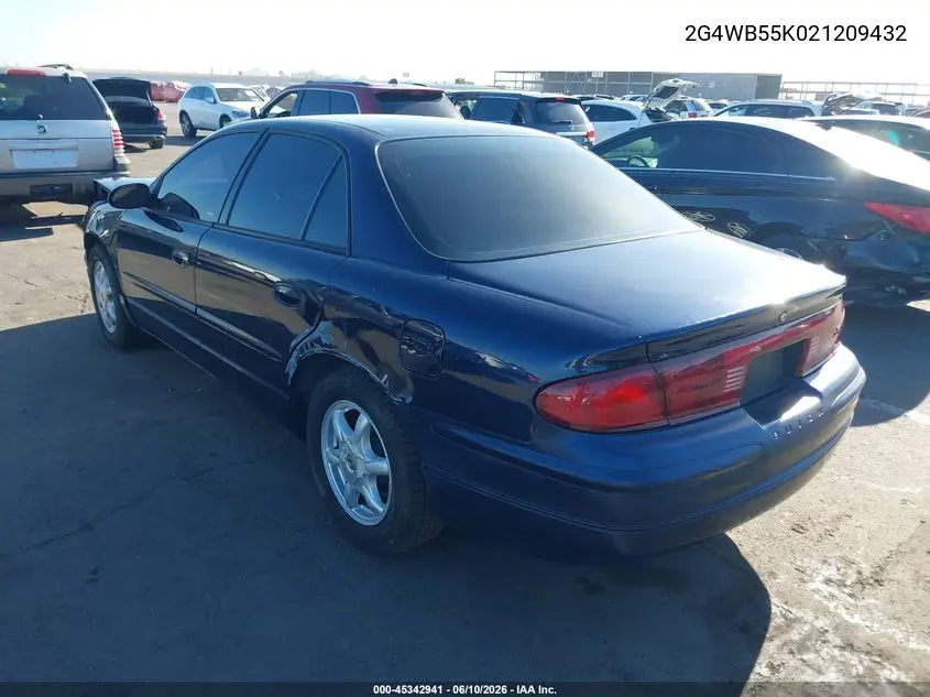 2002 Buick Regal Ls VIN: 2G4WB55K021209432 Lot: 45342941