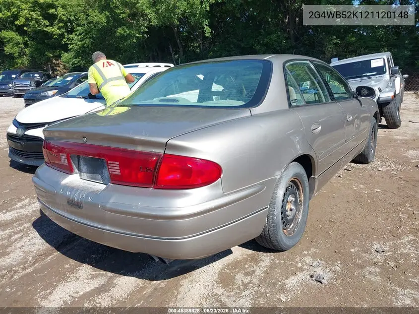 2002 Buick Regal Ls VIN: 2G4WB52K121120148 Lot: 45389828