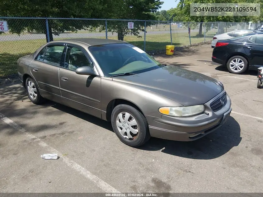 2002 Buick Regal Ls VIN: 2G4WB52K221109594 Lot: 45533132