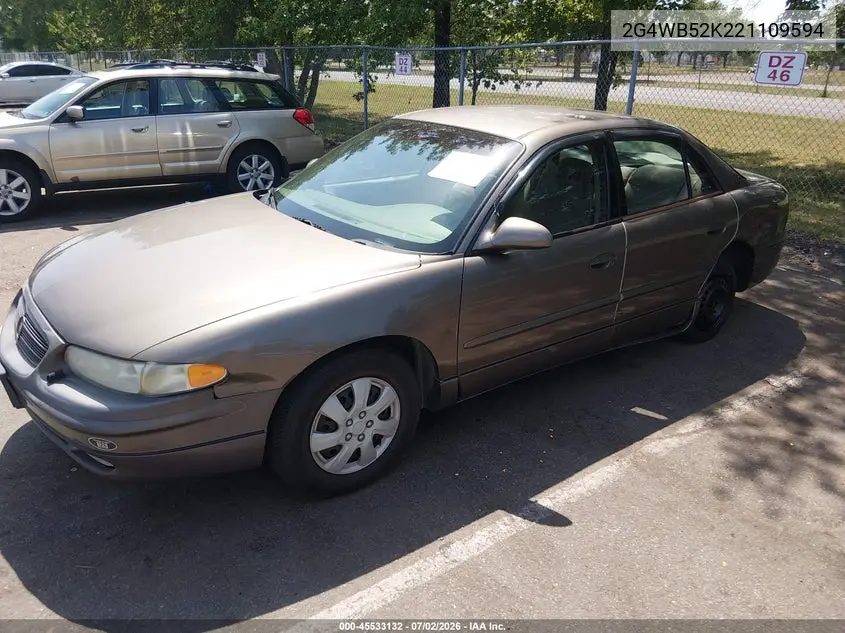 2002 Buick Regal Ls VIN: 2G4WB52K221109594 Lot: 45533132