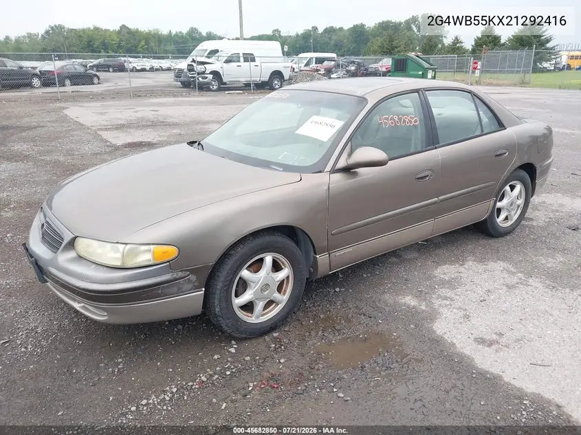 2002 Buick Regal Ls VIN: 2G4WB55KX21292416 Lot: 45682850