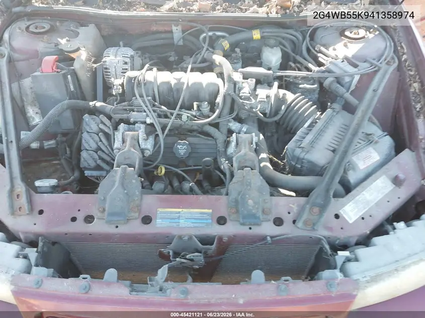 2004 Buick Regal Ls VIN: 2G4WB55K941358974 Lot: 45421121
