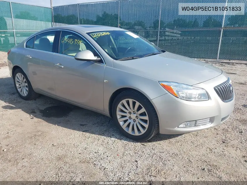 2011 Buick Regal Cxl Russelsheim VIN: W04GP5EC1B1051833 Lot: 45416345